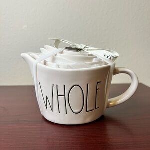 White Ceramic cups set by Rae Dunn